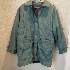 London Fog Muted Teal Very Warm Utility Winter Jacket - Size 14